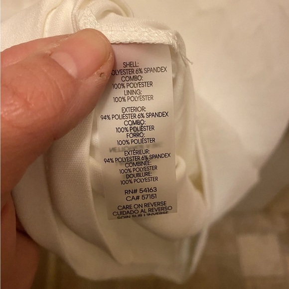 Calvin Klein Women's Off- White Dress with Ruffle Sleeves Sz 4 NWT - Picture 7 of 14